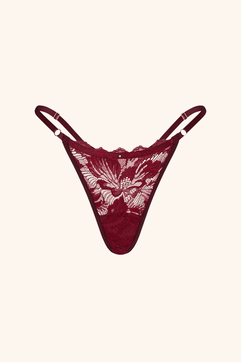 Desire One Size / Burgundy Thong Burgundy