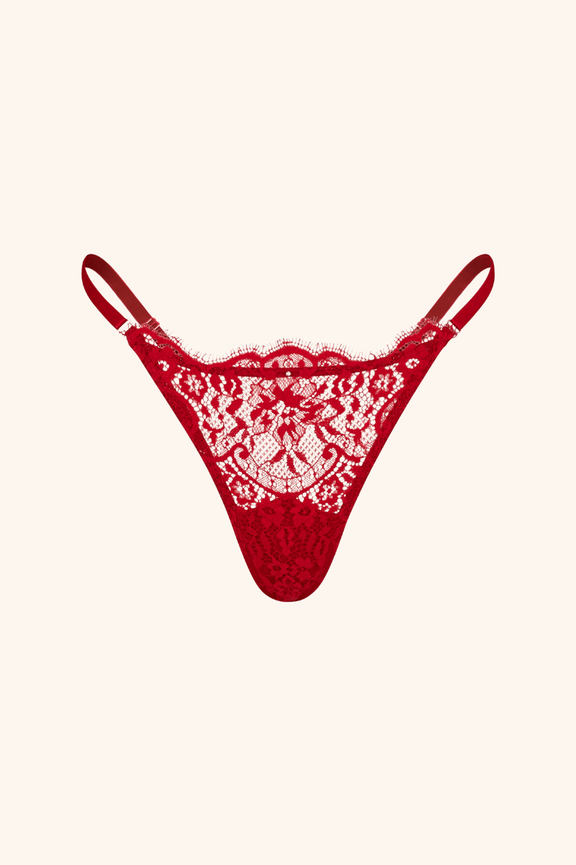 Dainty One Size / Red Thong Red