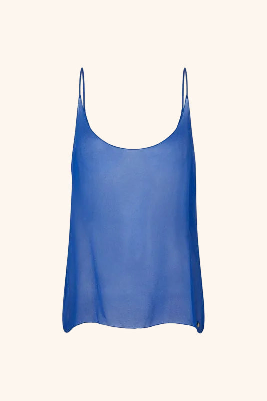 Coquette XS/S / Royal Blue Silk Caraco White