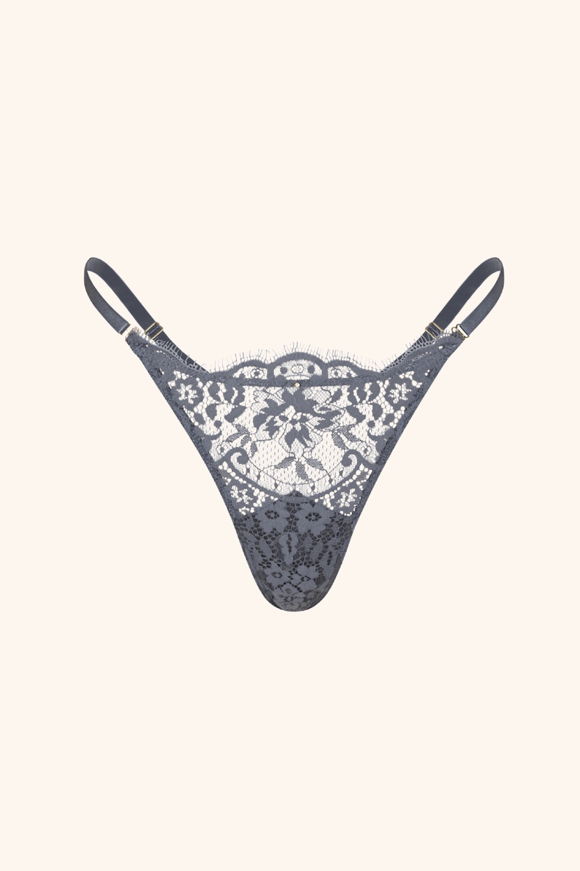 Dainty One Size / Grey Thong Grey