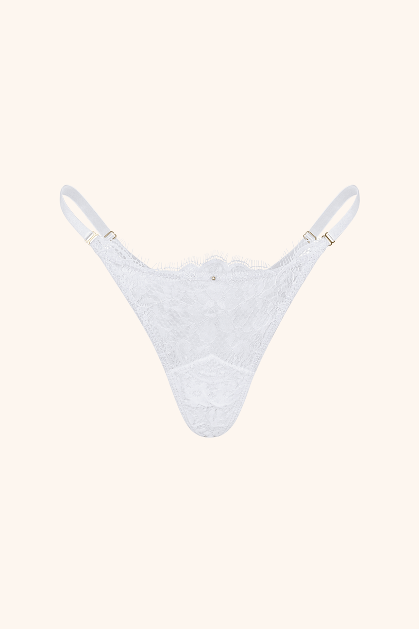 Dainty One Size / White Thong White