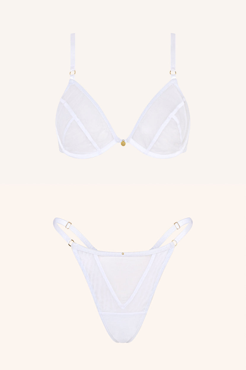 Dolce XS / White Demi Bra Black