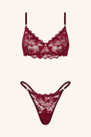 Desire XS / Burgundy Bra Burgundy