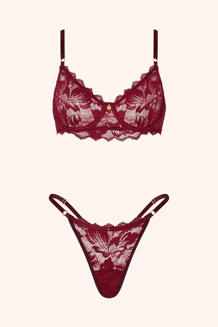 Desire XS / Burgundy Bra Burgundy
