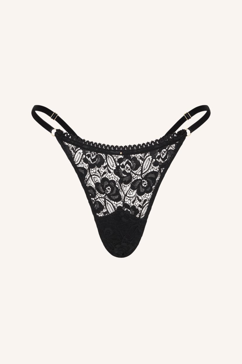Mon Cheri One Size / Black Thong Black