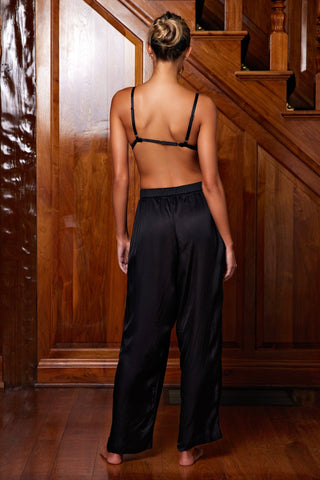 Mon Cheri Silk Pants Black