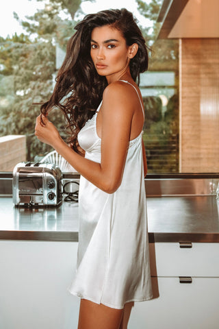 Manhattan Slip Dress Ivory