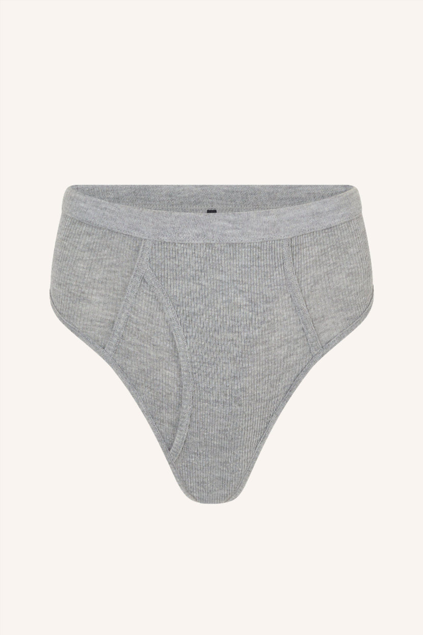 Les Girls Rib Boyfriend Briefs Grey