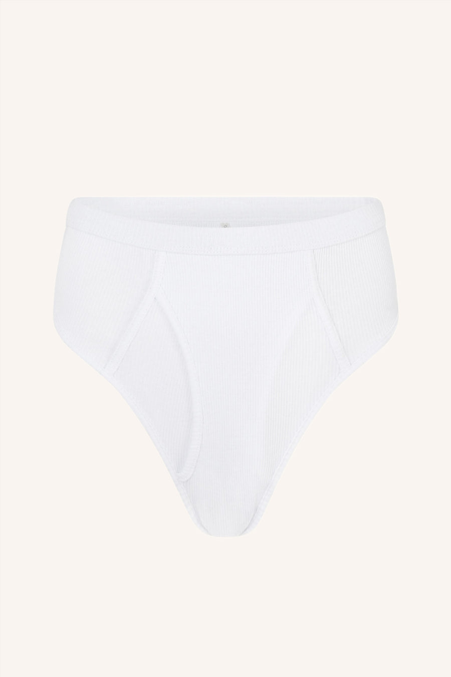 Rib Boyfriend Briefs White