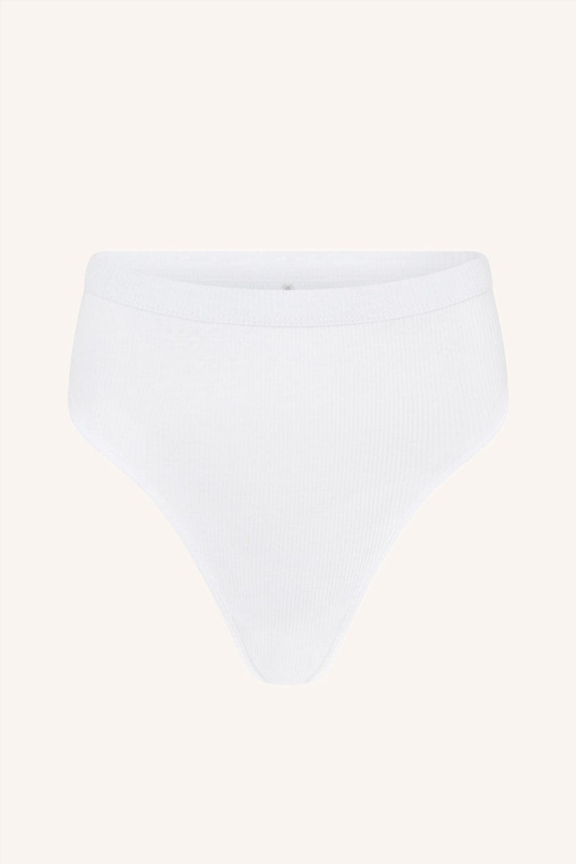 Les Girls Rib Briefs White