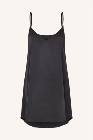 Mon Cheri Silk Mini Dress Black