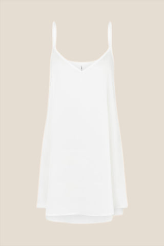 Coquette Silk Mini Dress White