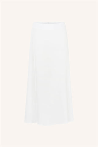 Mon Cheri Silk Skirt White