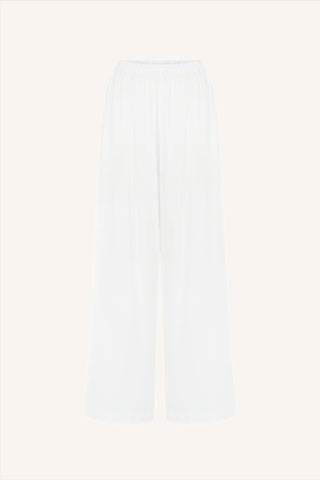 Mon Cheri Silk Pants White