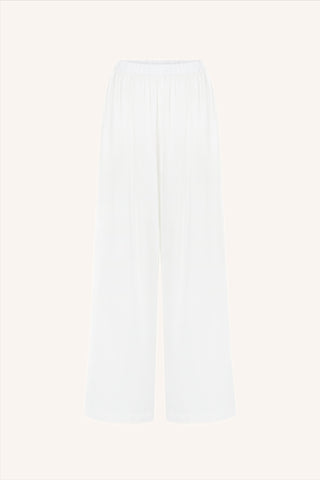 Mon Cheri Silk Pants White