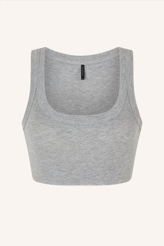Les Girls Rib Crop Grey