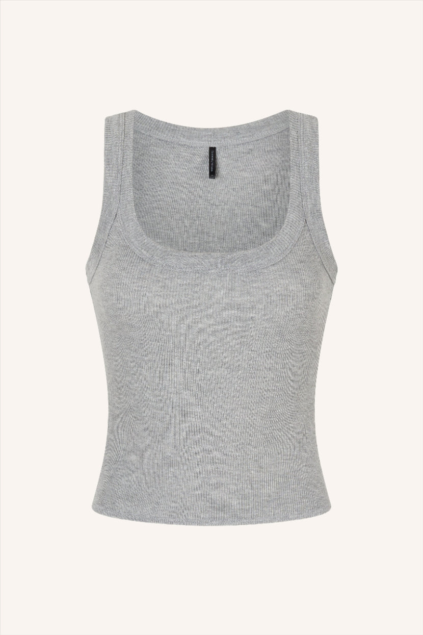 Les Girls Rib Tank Grey