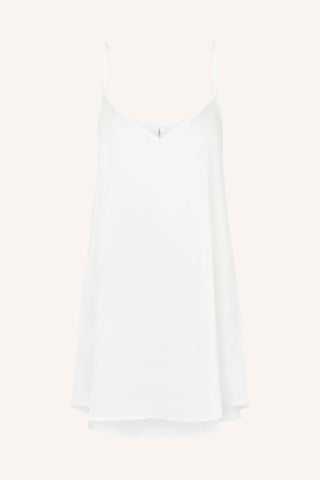 Coquette XS/S / White Silk Mini Dress Fuchsia