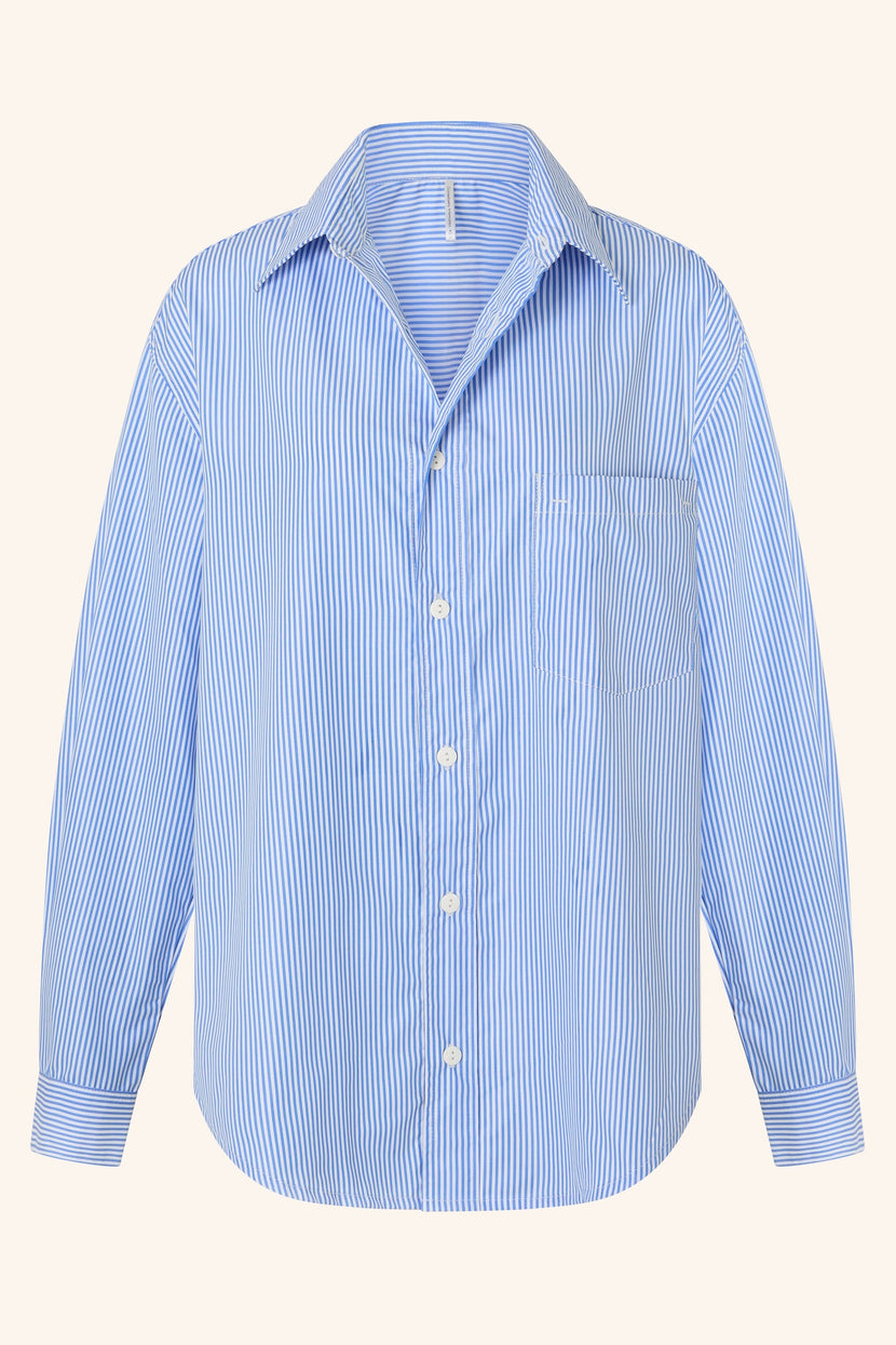 Le Boyfriend XS/S / Blue Striped Shirt Blue