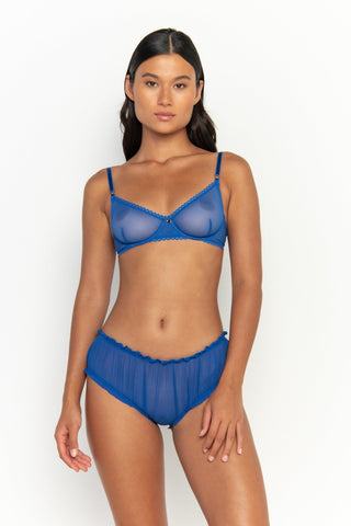 Coquette Silk Undies Royal Blue