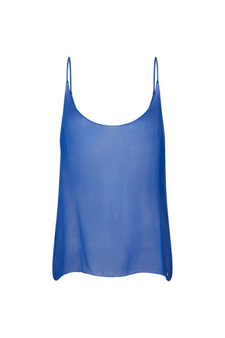 Coquette Silk Caraco Royal Blue