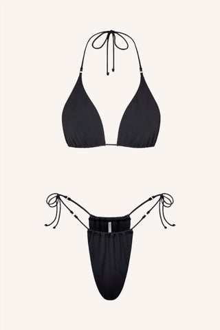 So Chic Side Tie Bikini Briefs Black