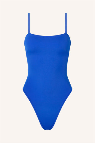 So Chic XS / Royal Blue One Piece Tank White