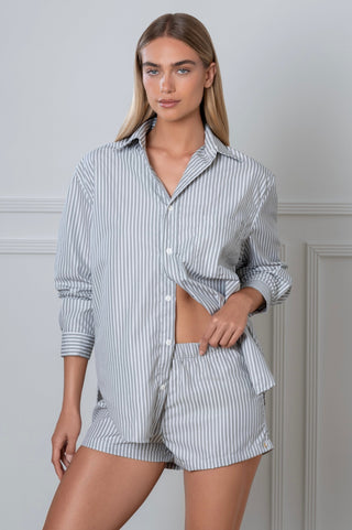 Le Boyfriend Striped Boxers Grey