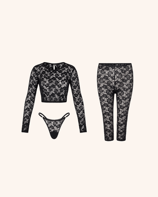 Intimates Pack Mon Cheri Long Sleeve + Lace Capris