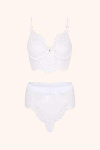 Full on Glam XS / Ivory Bra Black