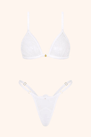 You One Size / Ivory Thong Black