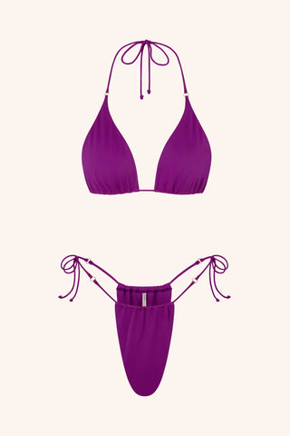 So Chic ONE SIZE / Plum Side Tie Bikini Briefs White