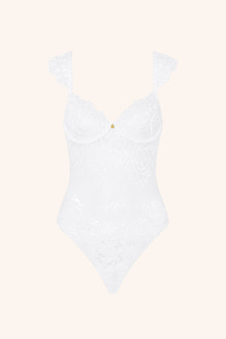 Coquette XS / White Ruffle Bodysuit White