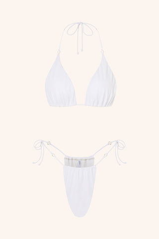 So Chic ONE SIZE / White Side Tie Bikini Briefs White