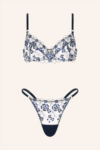 Forget Me Not Thong Blue