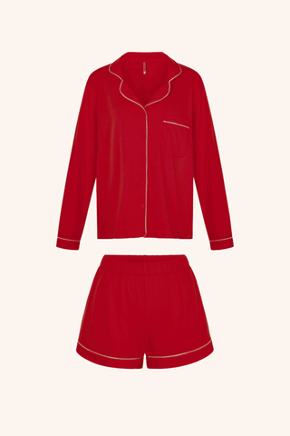 Cozy Modal PJ Set Red