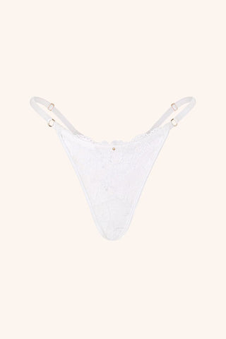 Blush One Size / White Thong White