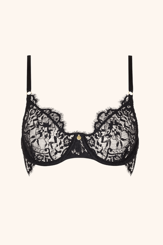 Dainty XS / Black Bra Black