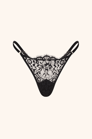 Dainty One Size / Black Thong Black