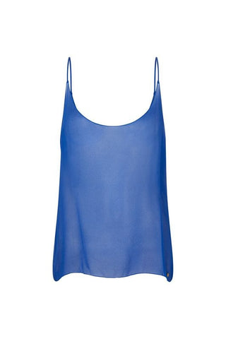 Coquette XS/S / Royal Blue Silk Caraco White