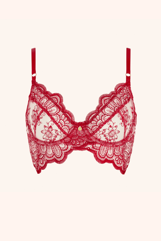 Amore XS / Red Longline Bra Red