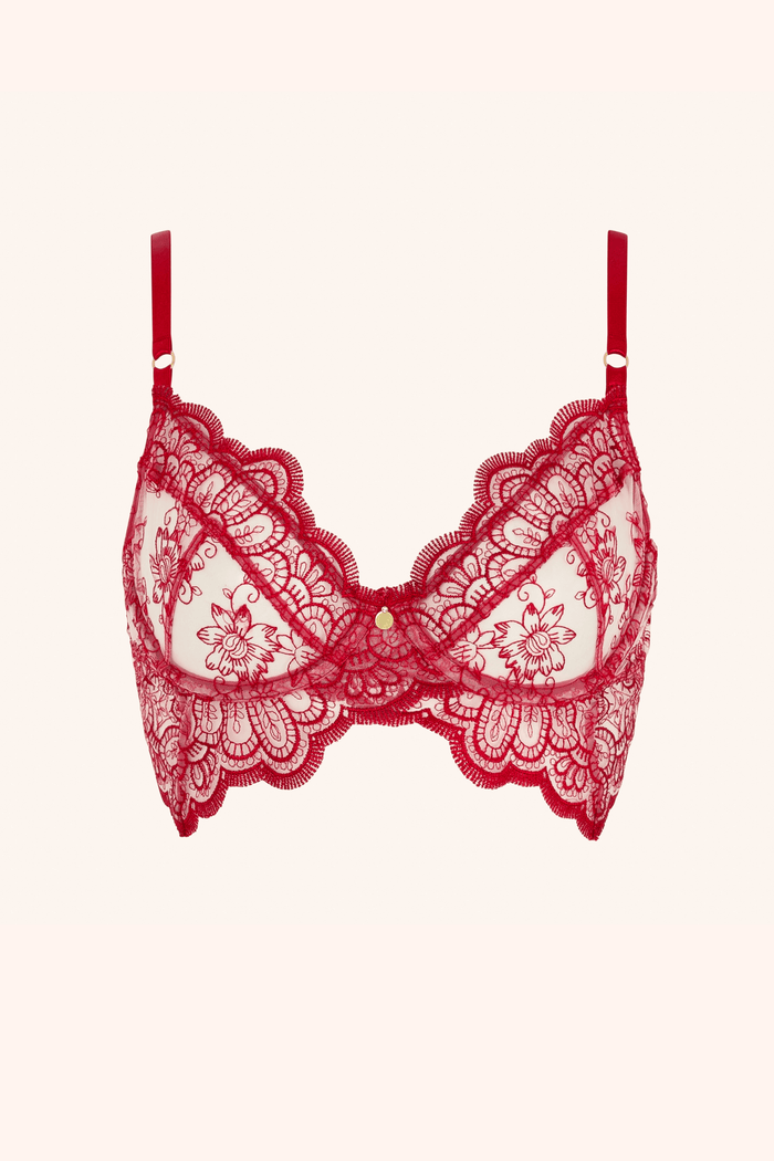 Longline Bra Red