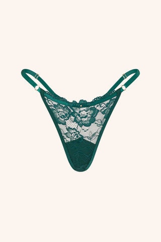 Blush One Size / Emerald Thong Black