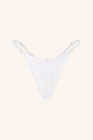 Blush One Size / White Thong Emerald