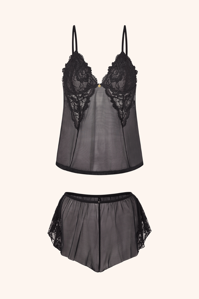 Lingerie Sets Blush Caraco & Shorts