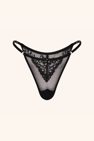 Coquette One Size / Black Thong Black