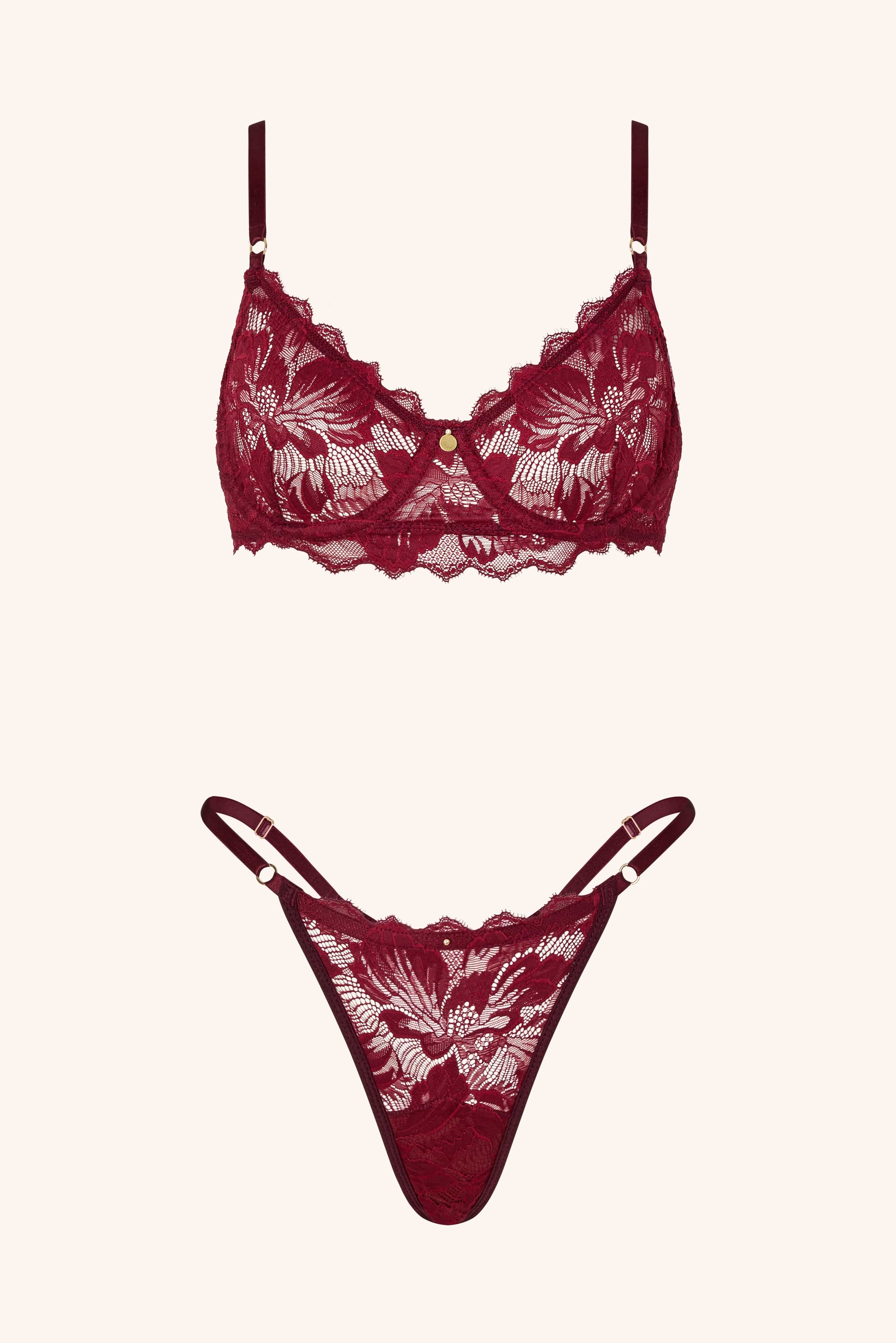 Gooseberry Intimates | Desire Bra Lingerie - Burgundy | S / Burgundy Gooseberry Intimates | Desire Bra Lingerie - Burgundy | S / Burgundy
