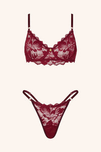 Desire XS / Burgundy Bra Burgundy