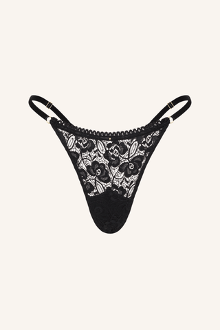 Mon Cheri One Size / Black Thong Black