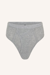 Rib Boyfriend Briefs Grey